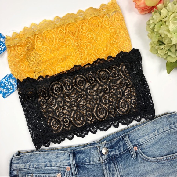 Free People 2 pack Seamless Lace Bandeau bra - Picture 7 of 7